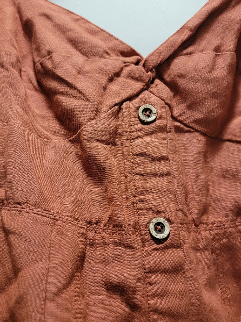 Maeve Rust-Brown Button-Front Sundress - Picture 2 of 6